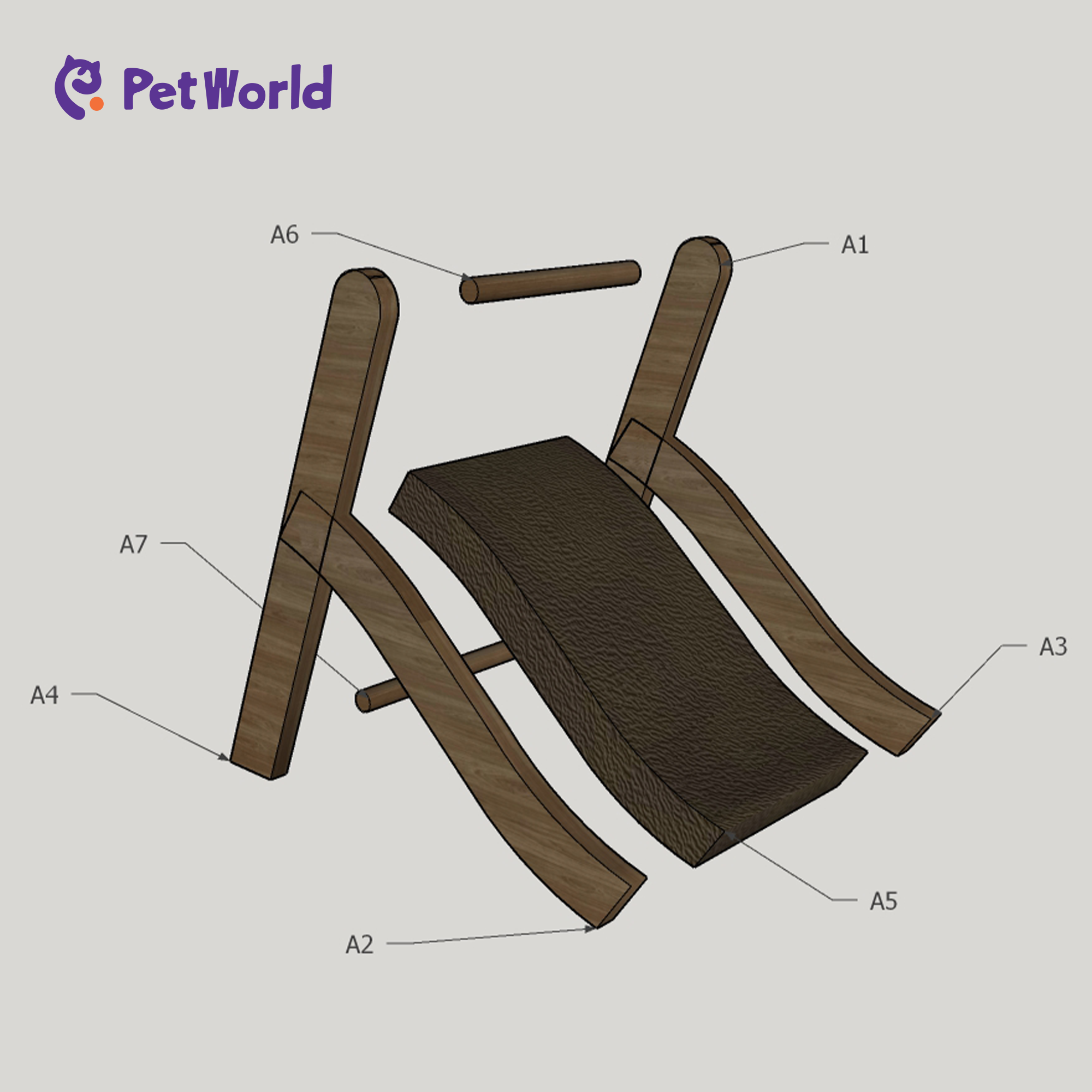 CST001 Eco-Friendly Incline Corrugated Cat Scratcher_05