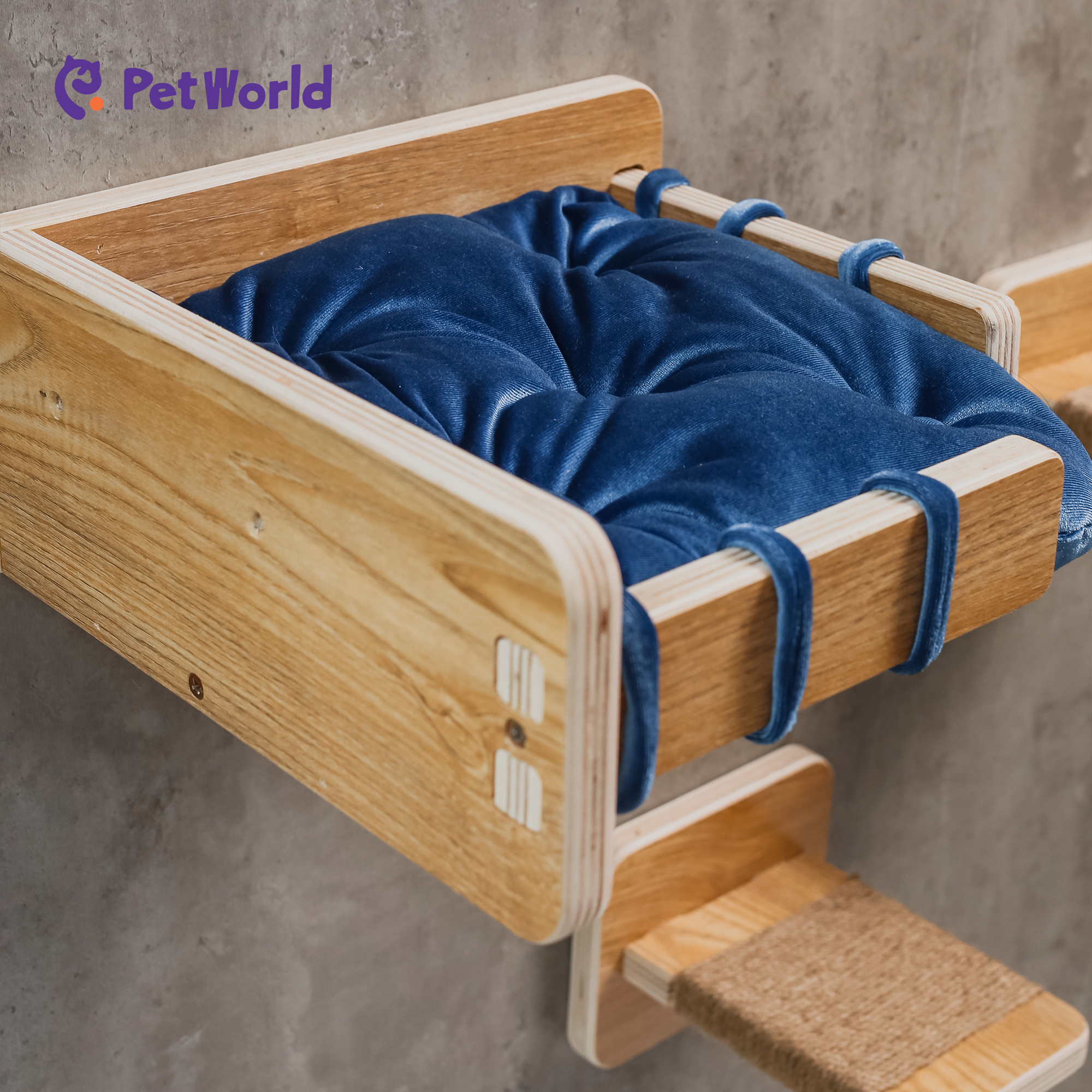 CWS004 Elevated Feline Comfort Wall-Mounted Pet Bed Set_03