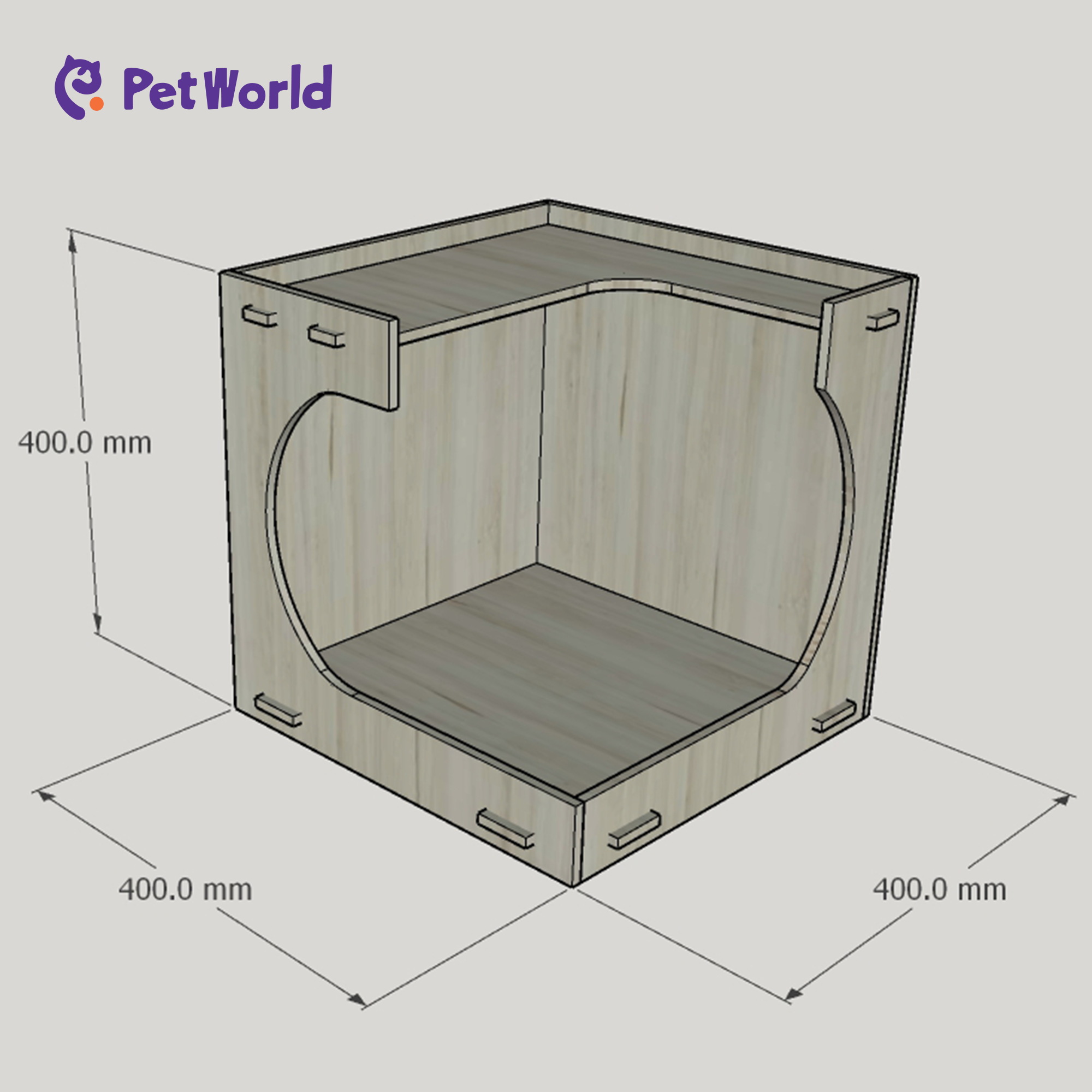 Cozy Haven Walled Pet Bed_Kích thước