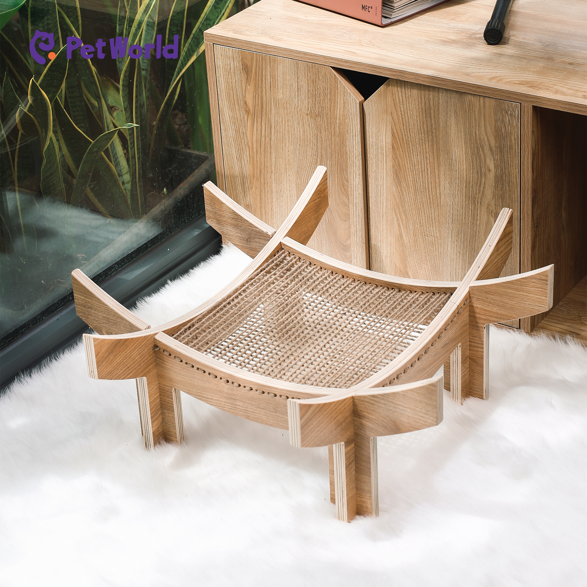 Modern Wooden Pet Lounge Chair_02