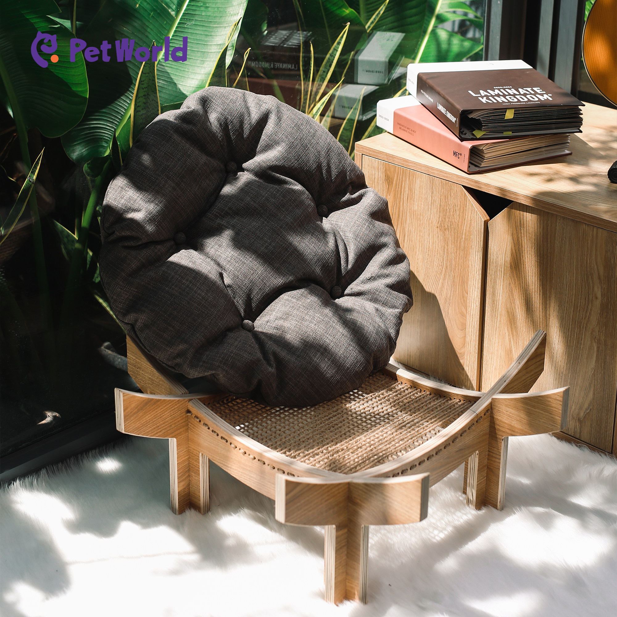 Modern Wooden Pet Lounge Chair_03