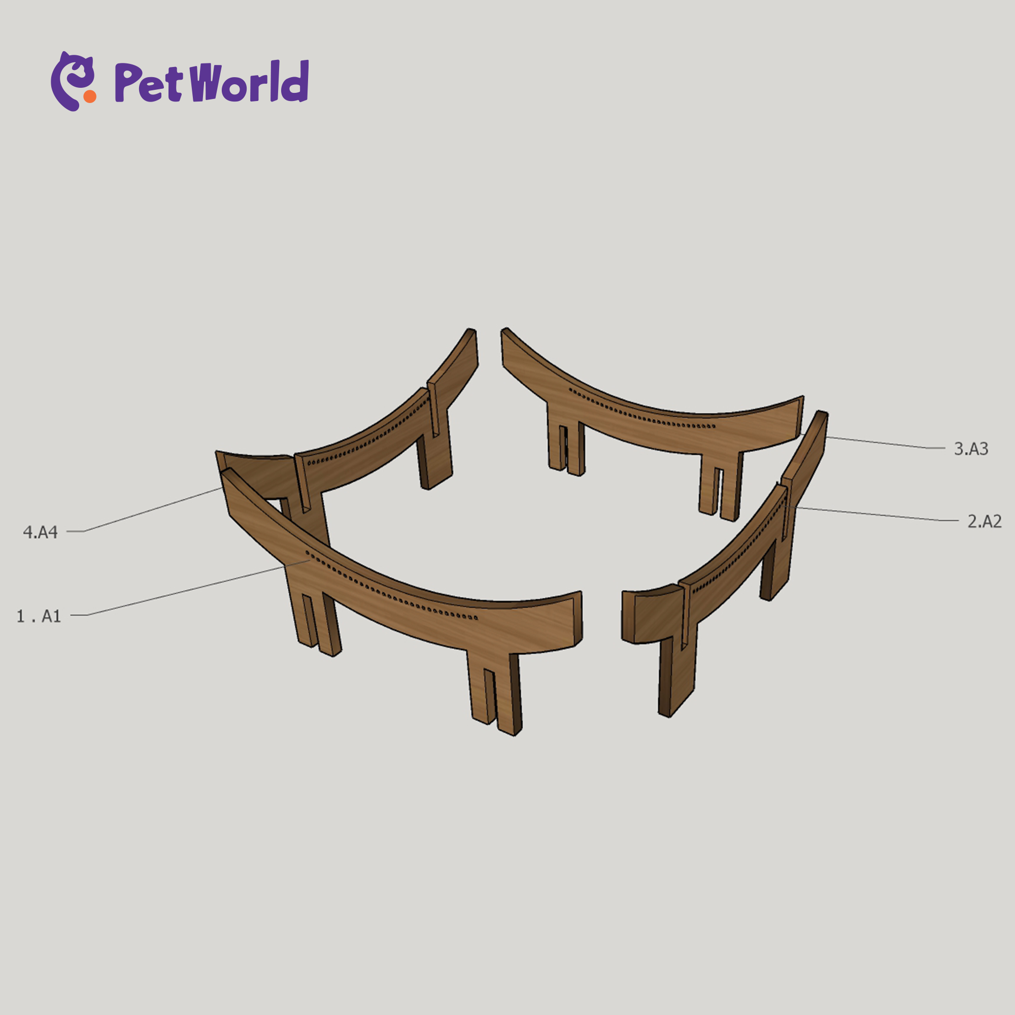 Modern Wooden Pet Lounge Chair_08